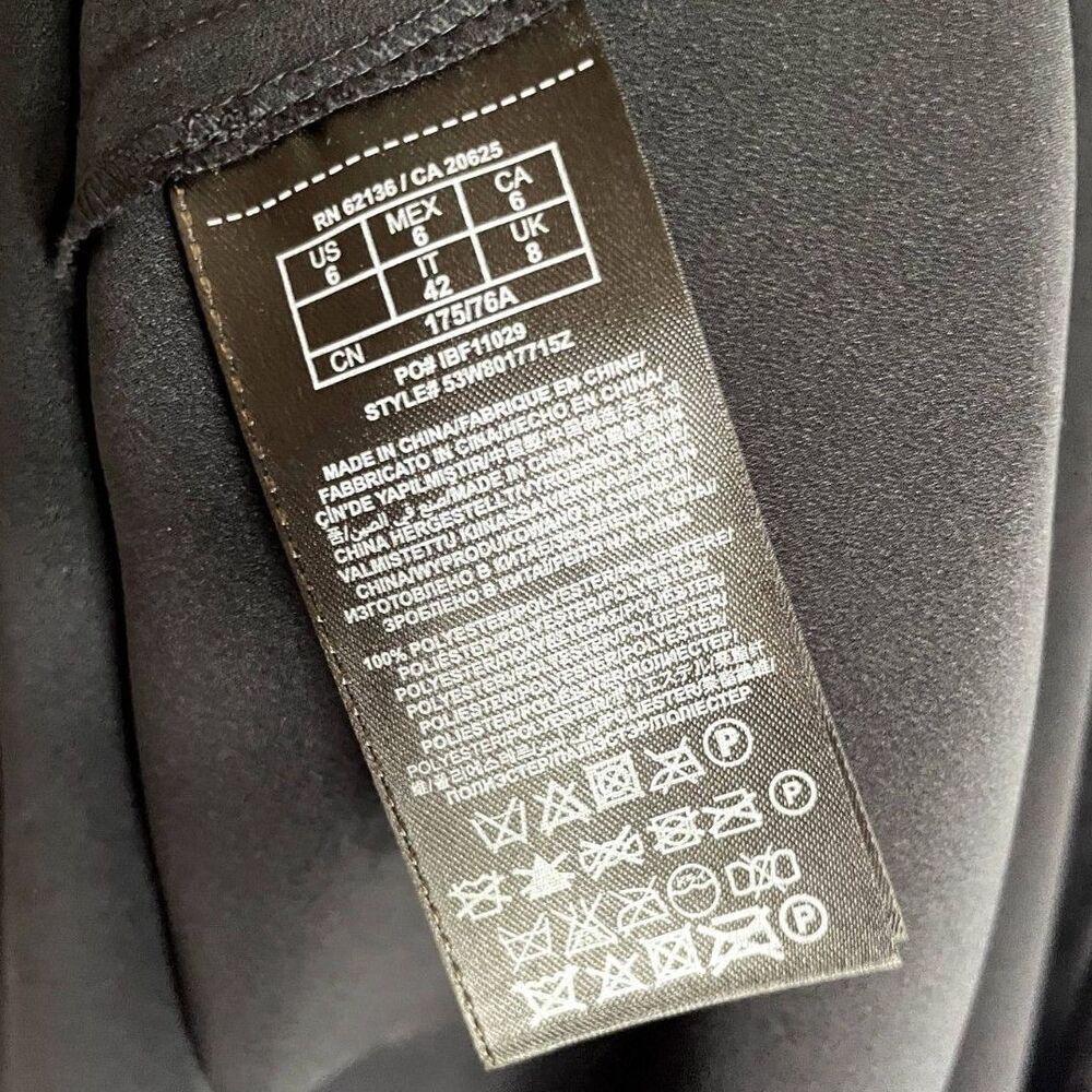 NWT Marciano Sleeveless Black V-neck Dress w/ Chain Accent - Size 6 - Picture 6 of 6